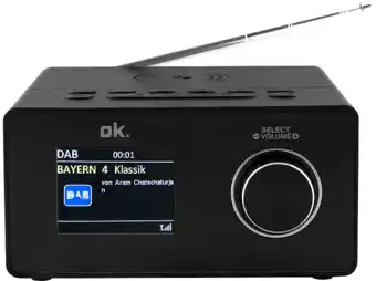 MediaMarkt OK. Ocr 530-b Dab+ Qi Zwart aanbieding