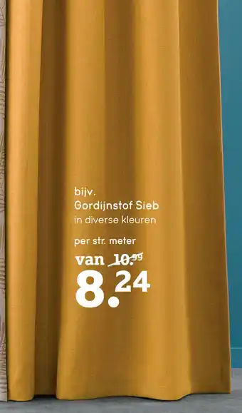 Leen Bakker Gordijnstof Sieb aanbieding