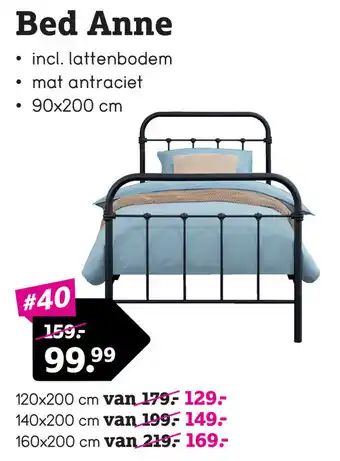 Leen Bakker Bed Anne 90x200cm aanbieding