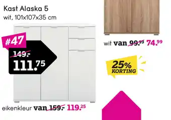 Leen Bakker Kast Alaska 5 aanbieding