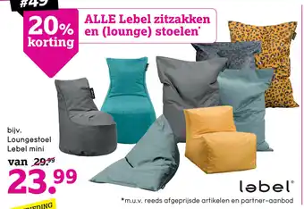 Leen Bakker Lebel Loungestoel Lebel  mini aanbieding