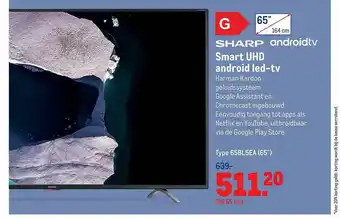 Makro Sharp Smart UHD Android Led-TV aanbieding