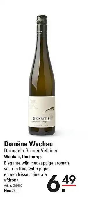 Sligro Domäne Wachau Dürnstein Grüner Veltliner aanbieding