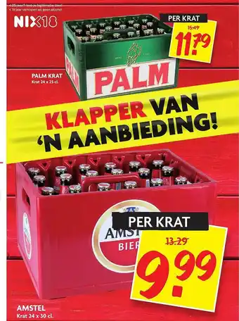 Dekamarkt Palm Krat Of Amstel aanbieding