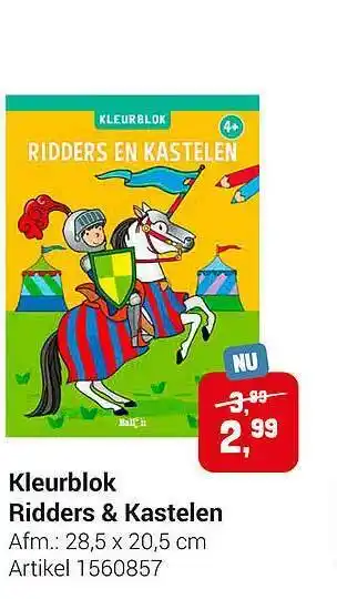 Lobbes Kleurblok Ridders & Kastelen aanbieding