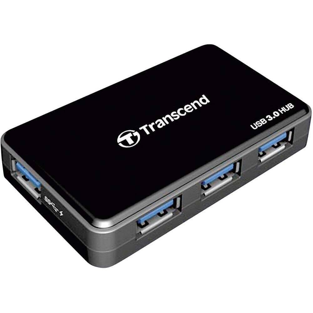 Transcend TS-HUB3K USB 3.2 Gen 1-hub 4 poorten Zwart aanbieding bij Conrad