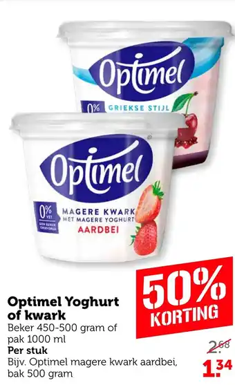 Coop Optimel Yoghurt of kwark aanbieding