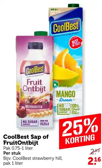 Coop CoolBest Sap of FruitOntbijt aanbieding