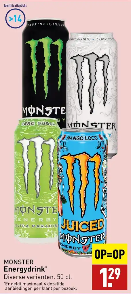 MONSTER Energydrink aanbieding bij ALDI
