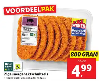 Lidl Zigeunergehaktschnitzels 800g aanbieding