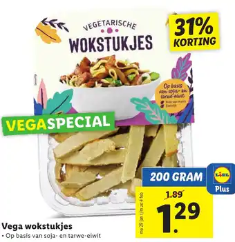 Lidl Vega wokstukjes 200g aanbieding