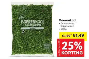 Lidl Boerenkool 500g aanbieding