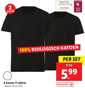 Lidl 2 heren-T-shirts aanbieding