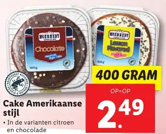 Lidl Cake Amerikaanse stijl 400g aanbieding