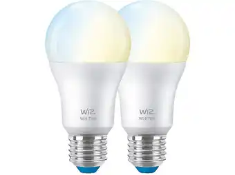 MediaMarkt WIZ Lamp 2-pack Warm- Tot Koelwit Licht E27 60 W Mat aanbieding