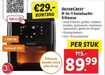 Lidl SILVERCREST 9-in-1 hetelucht-friteuse aanbieding