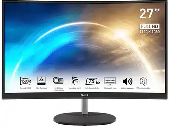 MediaMarkt MSI Pro Mp271ca - 27 Inch 1920 X 1080 (full Hd) Va-paneel aanbieding