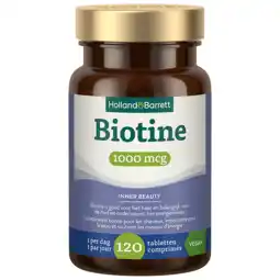 Holland & Barrett Holland & Barrett Biotine 1000mcg - 120 tabletten aanbieding