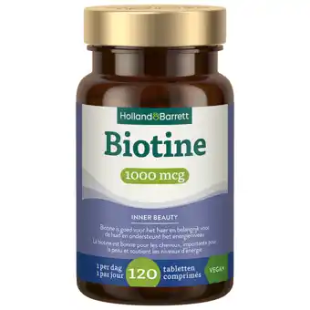 Holland & Barrett Holland & Barrett Biotine 1000mcg - 120 tabletten aanbieding