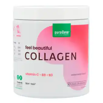 Holland & Barrett Purasana Feel Beautiful Collageen Complex Watermeloen - 250g aanbieding