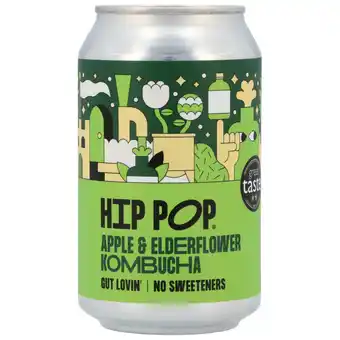 Holland & Barrett Hip Pop Kombucha Apple & Elderflower - 330ml aanbieding
