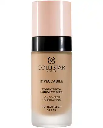 ICI Paris XL Collistar Long Wear Foundation Collistar - Impeccabile Long Wear Foundation 4G Sabbia Dorato aanbieding