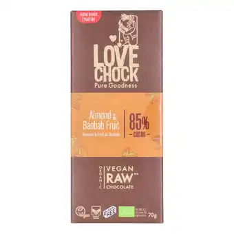 Holland & Barrett Lovechock Almond & Baobab 85% Cacao Bio - 70g aanbieding
