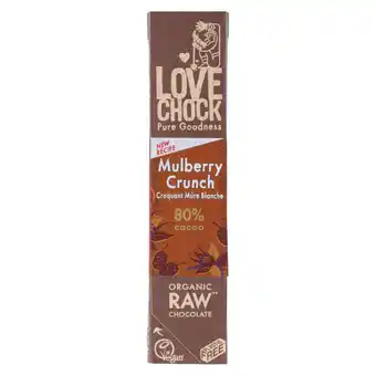 Holland & Barrett Lovechock Mulberry Crunch 80% Cacao Bio (40 gram) aanbieding