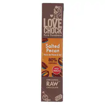 Holland & Barrett Lovechock Salted Pecan 80% Cacao with Maca - 40g aanbieding