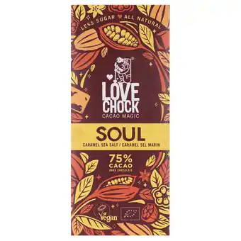 Holland & Barrett Lovechock SOUL Caramel Sea Salt 75% Cacao - 70g aanbieding