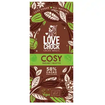 Holland & Barrett Lovechock COSY Hazelnut 58% Cacao - 70g aanbieding