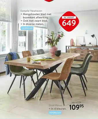 Profijt Meubel Eettafel Newhaven Of Stoel Pasco aanbieding