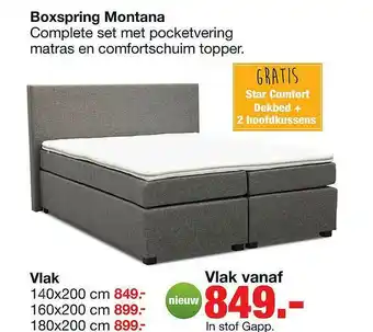 Budget Home Store Boxspring Montana aanbieding