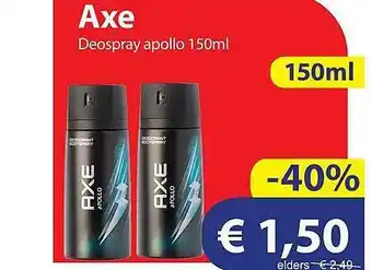 Die Grenze Axe Deospray Apollo 150ml aanbieding