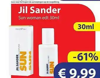 Die Grenze Jil Sander Sun Woman Edt 30ml aanbieding