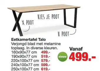 Budget Home Store Eetkamertafel Talo aanbieding