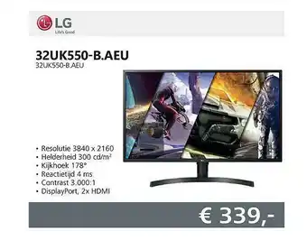 Informatique LG 32UK550-B.AEU Monitor aanbieding