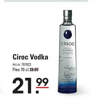 Sligro Ciroc Vodka aanbieding