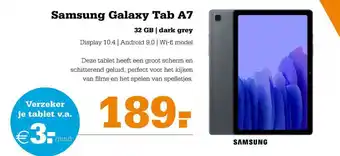 Telecombinatie Samsung Galaxy Tab A7 32 GB | Dark Grey aanbieding