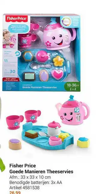 Lobbes Fisher Price Goede Manieren Theeservies aanbieding