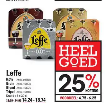 Sligro Leffe 25% Korting aanbieding