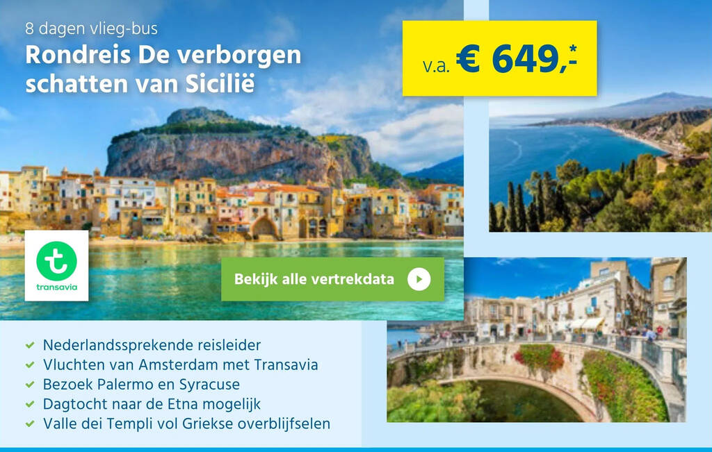 8 Dagen Vlieg-bus Rondreis De Schatten Van Sicilië Verborgen Aanbieding ...