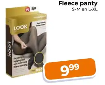 Trekpleister Fleece panty S-M en L-XL aanbieding