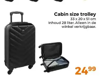 Trekpleister Cabin size trolley 33 x 20 x 51 cm aanbieding