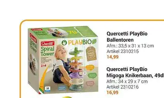 Lobbes Quercetti PlayBio Ballentoren Of Quercetti PlayBio Migoga Knikerbaan, 49dlg. aanbieding