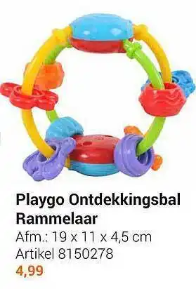 Lobbes Playgo Ontdekkingsbal Rammelaar aanbieding