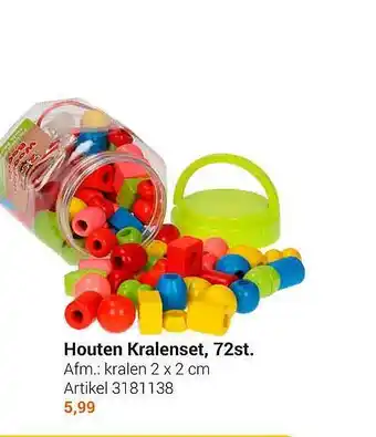 Lobbes Houten Kralenset, 72st. aanbieding