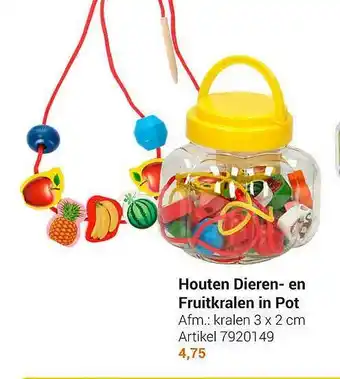 Lobbes Houten Dieren- En Fruitkralen In Pot aanbieding