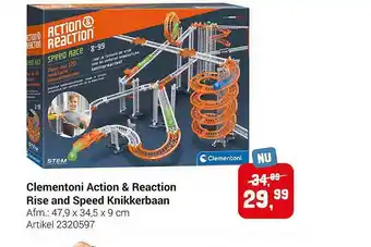 Lobbes Clementoni Action & Reaction Rise And Speed Knikkerbaan aanbieding