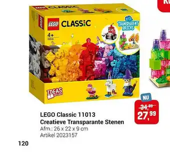 Lobbes Lego Classic 11013 Creatieve Transparante Stenen aanbieding